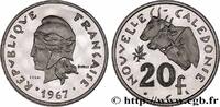 NOUVELLE CALÉDONIE Essai de 20 Francs Marianne / buffles NOUVELLE CALÉDONIE Paris 1967 (28,5mm, 10,08g, 6h) -
