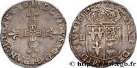FRANCE Quart d'écu de Béarn LOUIS XIII LE JUSTE Morlaàs 1611 (30,5mm, 9,52g, 9h) -
