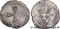 FRANCE Huitième d'écu, croix de face HENRI III Paris 1589 (27mm, 4,68g, 9h) -