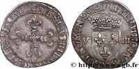 FRANCE Huitième d'écu, croix de face HENRI III La Rochelle 1585 (26mm, 4,77g, 3h) -