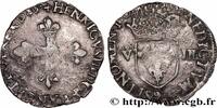 FRANCE Huitième d'écu, croix de face HENRI III Rennes 1585 (26mm, 4,76g, 2h) -