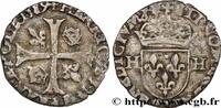 FRANCE Douzain aux deux H, 4e type HENRI III Bayonne 1589 (20mm, 1,69g, 7h) -