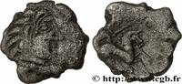 FRANCE Drachme aux mèches aquitaniques, à droite SANTONS / CENTRE-OUEST, Incertaines c. 60-50 AC. (15mm, 2,1g, 7h) -