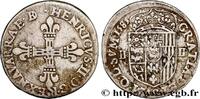 FRANCE Quart d'écu NAVARRE-BÉARN - HENRI III DE NAVARRE, II DE BÉARN Pau 1585 (28,5mm, 9,33g, 12h) -