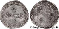 FRANCE Quart d'écu NAVARRE-BÉARN - HENRI III DE NAVARRE, II DE BÉARN Morlaàs 1586 (28,5mm, 9,52g, 12h) -