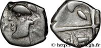 FRANCE Drachme “à la tête cubiste”, S. 1 VOLQUES TECTOSAGES (région de Toulouse) Ier siècle av. J.-C (13mm, 2,84g, 11h) -