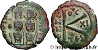 L'EMPIRE D'ANASTASE À MAURICE TIBÈRE (491-602) Demi-follis JUSTIN II et SOPHIE Thessalonique 575-576 (22mm, 5,79g, 5h) -