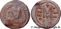 L'EMPIRE D'ANASTASE À MAURICE TIBÈRE (491-602) Follis MAURICE TIBÈRE Constantinople 590-591 (31,5mm, 11,69g, 6h) -