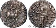 LES TERRITOIRES PÉRIPHÉRIQUES (ARABO-BYZANTINES, C Drachme bilingue SCYTHIE - ROYAUME INDO-SCYTHE - AZÈS Pushkalavati c. 55-35 AC (16mm, 2,42g, 1h) -