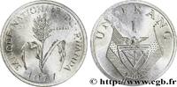RWANDA Essai de 1 Franc RWANDA Paris 1977 (21mm, g, 6h) -