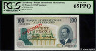 LUXEMBOURG 100 Francs Spécimen LUXEMBOURG 100 Francs Spécimen 1968 NEUF -