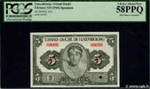 LUXEMBOURG 5 Francs Spécimen LUXEMBOURG 5 Francs Spécimen 1944 SPL -