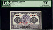 LUXEMBOURG 10 Francs Spécimen LUXEMBOURG 10 Francs Spécimen 1944 pr.NEUF -