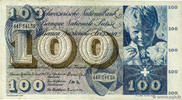 SUISSE 100 Francs SUISSE 100 Francs 1964 TB+ -