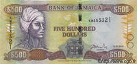 JAMAÏQUE 500 Dollars JAMAÏQUE 500 Dollars 2005 pr.NEUF -