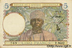 AFRIQUE OCCIDENTALE FRANÇAISE 5 Francs AFRIQUE OCCIDENTALE FRANÇAISE 5 Francs 1942 SUP+ -