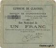 FRANCE régionalisme et divers 1 Franc FRANCE régionalisme et divers 1 Franc 1915 TB+ -