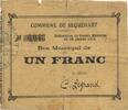 FRANCE régionalisme et divers 1 Franc FRANCE régionalisme et divers 1 Franc 1915 TB -