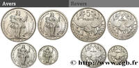 NOUVELLE CALÉDONIE Lot de 4 monnaies Union Française (50 Centimes, 1, NOUVELLE CALÉDONIE 1949-1952 (mm, g, 6h) -