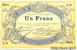 FRANCE régionalisme et divers 1 Franc Non émis FRANCE régionalisme et divers 1 Franc Non émis 1870 SPL -
