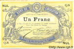 FRANCE régionalisme et divers 1 Franc Non émis FRANCE régionalisme et divers 1 Franc Non émis 1870 SPL -