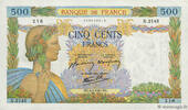FRANCE 500 Francs LA PAIX FRANCE 500 Francs LA PAIX 1941 pr.SPL -
