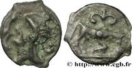 FRANCE Potin au taureau et au lis, classe Ia HAUTE ET MOYENNE SEINE Ier siècle avant J.-C. (18mm, 2,69g, 4h) -