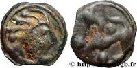 FRANCE Potin à la tête “d’indien”, de style fin SÉNONS (région de Sens) Ier siècle avant J.-C. (18mm, 4,09g, 9h) -