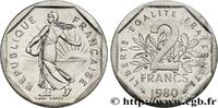 FRANCE Piéfort Argent de 2 francs Semeuse PIÉFORTS Pessac 1980 (26mm, g, 6h) -