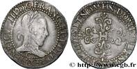 FRANCE Franc au col plat HENRI III Saint-Lô 1578 (34mm, 13,96g, 8h) -