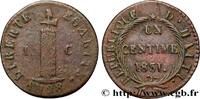 HAÏTI 1 Centime faisceau, an 28 HAÏTI 1831 (25,50mm, 2,65g, 12h) -