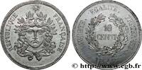 FRANCE Concours de 10 centimes, essai en étain par Gayrar DEUXIÈME RÉPUBLIQUE Paris 1848 (30mm, 8,48g, 6h) -