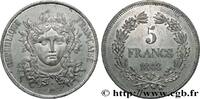 FRANCE Concours de 5 francs, essai en étain par Gayrard, DEUXIÈME RÉPUBLIQUE Paris 1848 (37mm, 17,38g, 6h) -