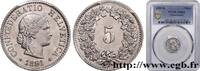 SUISSE 5 Centimes (Rappen) SUISSE Berne 1891 (16mm, 2,00g, 12h) -