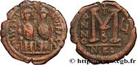 L'EMPIRE D'ANASTASE À MAURICE TIBÈRE (491-602) Follis JUSTIN II et SOPHIE Nicomédie 569-570 (29,5mm, 13,51g, 6h) -