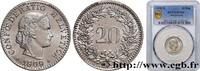 SUISSE 20 Centimes (Rappen) Helvetia SUISSE Berne 1909 (21,05mm, 4,03g, 12h) -