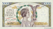 FRANCE 5000 Francs VICTOIRE Impression à plat FRANCE 5000 Francs VICTOIRE Impression à plat 1941 TTB+ -