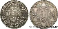 MAROC 5 Dirhams Hassan I an 1309 MAROC Paris 1891 (32,7mm, 14,53g, 12h) -