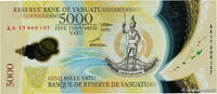 VANUATU 5000 Vatu Petit numéro VANUATU 5000 Vatu Petit numéro 2017 NEUF -