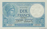 FRANCE 10 Francs MINERVE FRANCE 10 Francs MINERVE 1922 SUP -