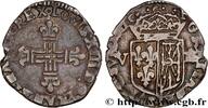 FRANCE Huitième d'écu de Navarre LOUIS XIII LE JUSTE Saint-Palais 1611 (24,5mm, 4,57g, 12h) -