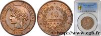 FRANCE 10 centimes Cérès TROISIÈME RÉPUBLIQUE Paris 1870 (30mm, 10,55g, 6h) -