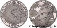 BIÉLORUSSIE 1 Rouble BE (proof) le Constitution : carte mariti BIÉLORUSSIE Varsovie 2010 (32mm, 13,16g, h) -