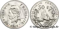 POLYNÉSIE FRANÇAISE Essai de 50 Francs Marianne POLYNÉSIE FRANÇAISE Paris 1967 (33mm, g, 6h) -