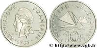 NOUVELLE CALÉDONIE Essai de 10 Francs Marianne / voilier NOUVELLE CALÉDONIE Paris 1967 (24mm, g, 6h) -