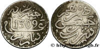 MAROC 1 Dirham Hassan I an 1309 MAROC Paris 1891 (17mm, 2,75g, 12h) -