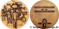 FRANCE Médaille, Bicentenaire de la gendarmerie POLICE ET GENDARMERIE 1991 (79,5mm, 271,33g, 12h) -