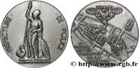 FRANCE Médaille, Préfecture de police, 150e anniversaire POLICE ET GENDARMERIE Monnaie de Paris (1950) (68mm, 194,11g, 12h) -