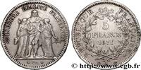FRANCE 5 francs Hercule, dite “Camélinat” COMMUNE (LA) TROISIÈME RÉPUBLIQUE Paris 1871 (37mm, 24,87g, 6h) -