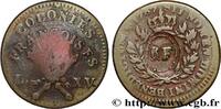 LOUIS XV DIT LE BIEN AIMÉ 3 Sous 9 Deniers ou 1/4 d’esqualin contremarqué RF LOUIS XV DIT LE BIEN AIMÉ Paris 1767 (28mm, 12,39g, 6h) -